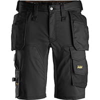 Snickers 6141 AllroundWork, Stretch Shorts Holster Pockets Black Size: 64