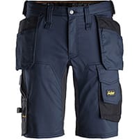 Snickers 6141 AllroundWork, Stretch Shorts Holster Pockets Navy - Black Size: 64