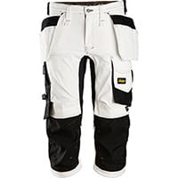 Snickers 6142 AllroundWork Stretch Pirates Holster Pockets White - Black Size 44 (W30xL32inch)