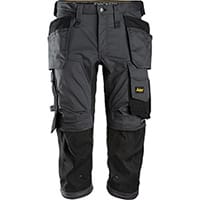 Snickers 6142 AllroundWork Stretch Pirates Holster Pockets Steel Grey - Black Size 44 (W30xL32inch)