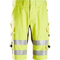Snickers 6160 ProtecWork Shorts High-Vis Class 1 High Visibility Yellow - Size: 48