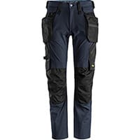 Snickers 6208 LiteWork Trousers+ Detachable Holster Pockets Navy - Black Size 156 (W39xL35inch)