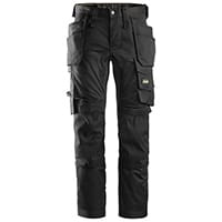 Snickers 6241 AllroundWork Stretch Work Trousers With Holster Pockets Size 208 (W: 38 Inches/L: 28 Inches) Black