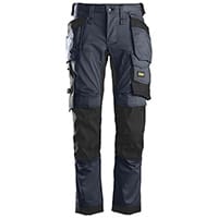 Snickers 6241 AllroundWork Stretch Work Trousers With Holster Pockets Size 52 (W: 36 Inches/L: 32 Inches) Navy & Black