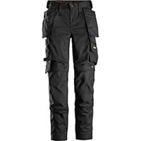 Snickers 6247 AllroundWork, Women's Stretch Trousers Holster Pockets Black Size: 20 (W30xL29inch)