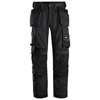 Snickers 6251 AllroundWork Stretch Loose Fit Work Trousers With Holster Pockets Size 192 (W: 31 Inches/L: 28 Inches) Black