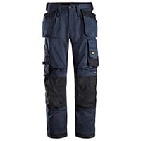Snickers 6251 AllroundWork Stretch Loose Fit Work Trousers With Holster Pockets Size 44 (W: 30 Inches/L: 32 Inches) Navy & Black