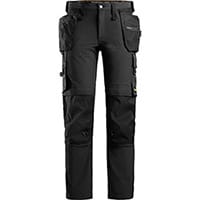 Snickers 6271 AllroundWork Full Stretch Trousers Holster Pockets Black Size 44 (W30xL32inch)