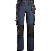 Snickers 6271 AllroundWork Full Stretch Trousers Holster Pockets Navy - Black Size 150 (W35xL35inch)