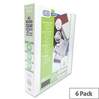 Elba Presentation A4 Ring Binder 40mm Capacity White 2 D-Ring 560315 Pack 6