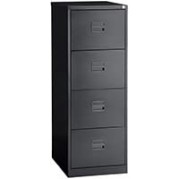 4 Drawer Steel Filing Cabinet Lockable Black Trexus By Bisley