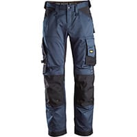 Snickers 6351 AllroundWork Stretch Loose fit Work Trousers Navy - Black Size 96 (W33xL30inch)