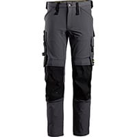 Snickers 6371 AllroundWork Full Stretch Trouser Steel Grey - Black Size 44 (W30xL32inch)