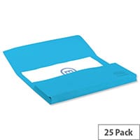 Elba Bright Manilla Foolscap Document Wallet Blue Pack of 25
