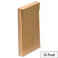 New Guardian Gusset C4 Envelopes 130gsm Manilla Peel and Seal Pack of 25