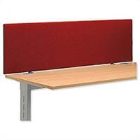 Jump 1800 Desktop Screen with Easy-fit Clamps W1800xH450mm Burgundy