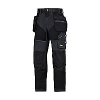 Snickers 6902 FlexiWork 30 Inches/32 Inches Work Trousers Holster Pockets Black Size 44