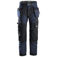 Snickers 6902 FlexiWork Work Trousers With Holster Pockets Size 252 (W36xL37inch) Navy & Black