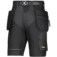 Snickers FlexiWork Shorts With Holster Pockets Waist 50 Inches Size 64 Black WW1