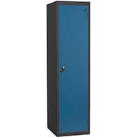 Probe Police Locker Double Coat Hook Cam Lock ACTIVECOAT W460xD550xH1780mm Metallic Black Body Blue Door 7 Year Warranty