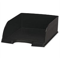 Plus Jumbo Black Letter Tray Deep Sided Leitz