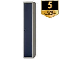 Bisley 1 Door Steel Locker Goose Grey Blue W305xD305xH1802mm 5 Year Warranty