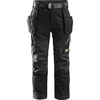 Snickers 7505 FlexiWork, Junior Trousers Black Size: 164