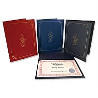 Blue Certificate Covers Linen Finish Card 10x8 290g Pack 5 Computer Craft
