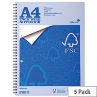 Silvine A4 Notebook FSC Paper Perforated 160 pages Pack 5