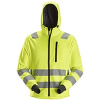 Snickers 8039 AllroundWork High-Vis Full Zip Hoodie Class 2 Size XS Yellow