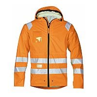 Snickers 8233 High-Vis PU Rain Jacket Orange Class 3