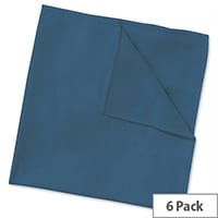Wypall Pack of 6 Blue Microfibre Cloths for Dry/Damp Multisurface Use 8395