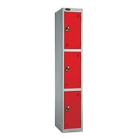 Probe 3 Door Locker Cam Lock ACTIVECOAT W305xD305xH1780mm Silver Body Red Door 7 Year Warranty