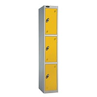 Probe 3 Door Locker Cam Lock ACTIVECOAT W305xD460xH1780mm Silver Body Yellow Door 7 Year Warranty