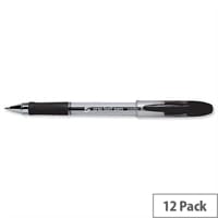 Grip Ballpoint Pen Black Pack 12 5 Star Premier