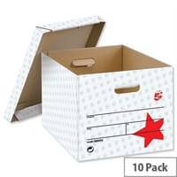 Self Assembly Storage Box Grey 10 Pack 5 Star