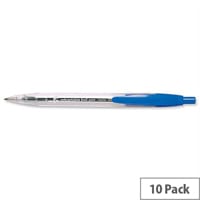 Retractable Ball Pen Blue Pack 10 5 Star