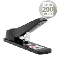 Heavy Duty Office Stapler Lever Arm All-Steel Capacity 200 Sheets Black 5 Star