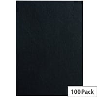 Fellowes Apex Leatherboard Cover Black A4 Pack 100