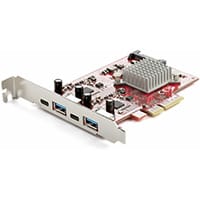 StarTech.com 4-Port USB PCIe Card - 10Gbps USB PCI Express Expansion Card w/ 2 Controllers - 2x USB-C & 2x USB-A ports (USB 3.2/3.1 Gen 2) - USB/USB-C PCI-e Card - Full Profile