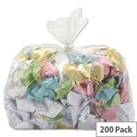 5 Star Facilities Bin Liners Medium/Heavy Duty, 110L, Clear (Pack of 200)