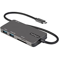 StarTech.com USB C Multiport Adapter - USB-C to 4K HDMI, 100W Power Delivery Pass-through, SD/MicroSD Slot, 3-Port USB 3.0 Hub - USB Type-C Mini Dock - 12 Inches (30cm) Long Attached Cable