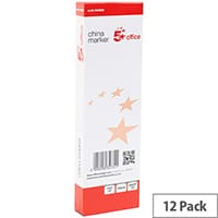 5 Star Office China Graph Pencil 4mm Column Non-toxic Black Pack of 12