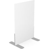 Ashford Floor Standing Fixed Screen 1200mm High 800mm Wide White