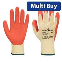 Portwest A100 Grip Glove Orange, XL, Heavy-Duty Protection