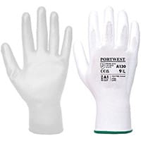 Portwest A120 PU Palm Glove White Medium