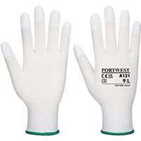 Portwest A121 PU Fingertip Glove White Large