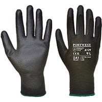Portwest A129 PU Palm Glove (480 pairs) Black Medium