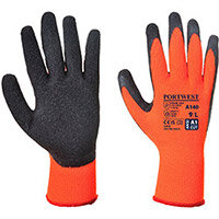 Portwest A140 Thermal Grip Glove Orange & Black Medium