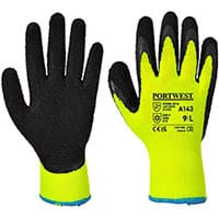 Portwest A143 Thermal Soft Grip Glove Yellow & Black Medium